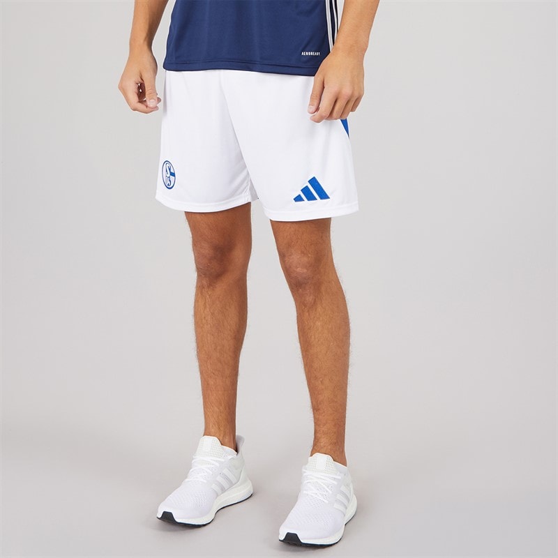 adidas Mens FC Schalke 04 24/25 Home Shorts White