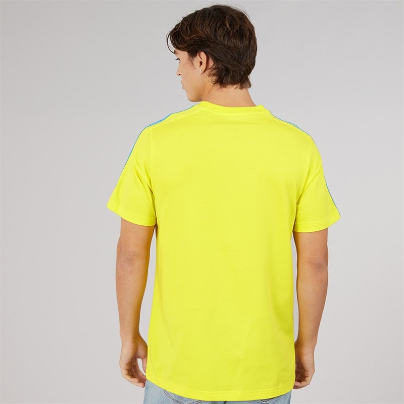 adidas Mens SWE Sweden DNA 3-Stripes T-Shirt Bright Yellow