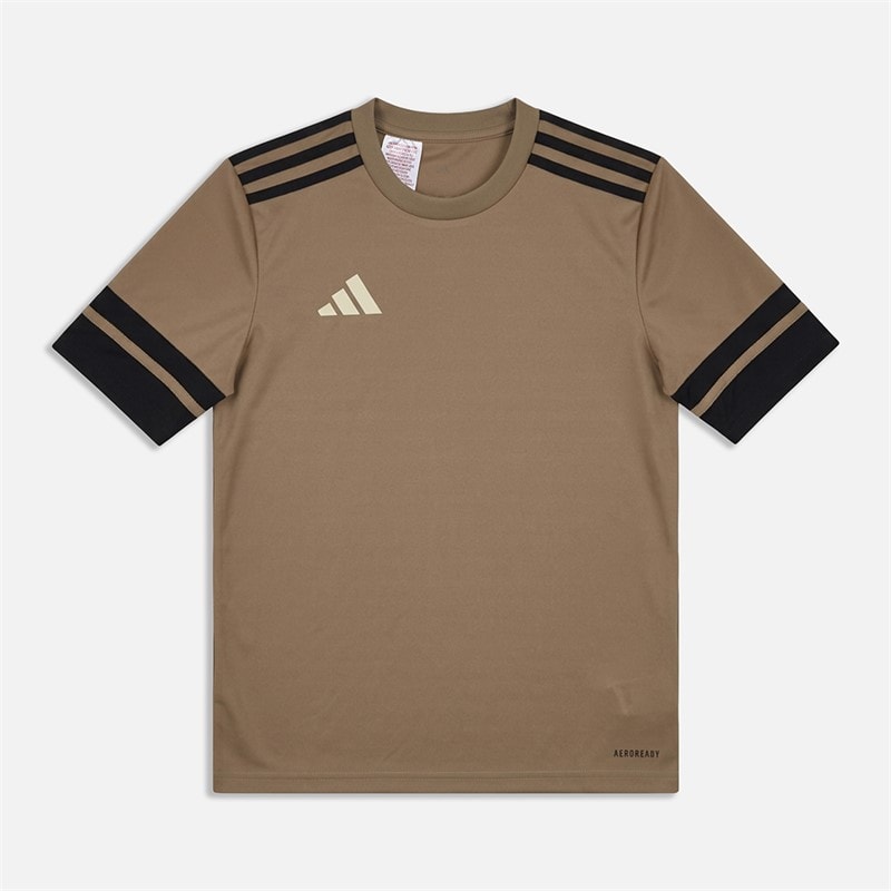 adidas Junior Boys Squadra 25 T-Shirt Black Carbon/Black/Warm Vanilla