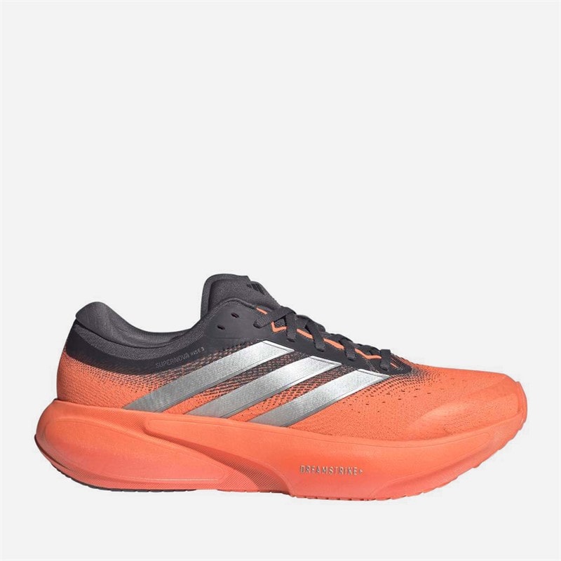 adidas Mens Supernova Rise 3 Neutral Running Shoes Aurora Onix/Silver Metallic/Lucid Orange