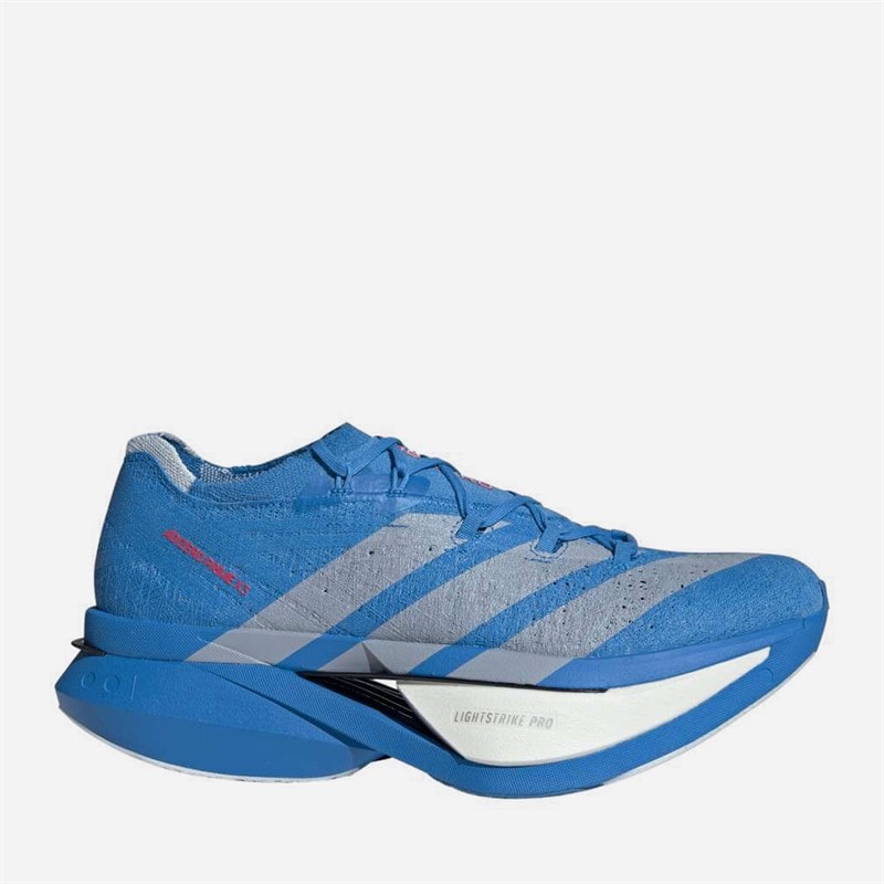 adidas Adizero Prime X3 Strung Neutral Running Shoes Solar Blue/Silver Metallic/Lucid Red