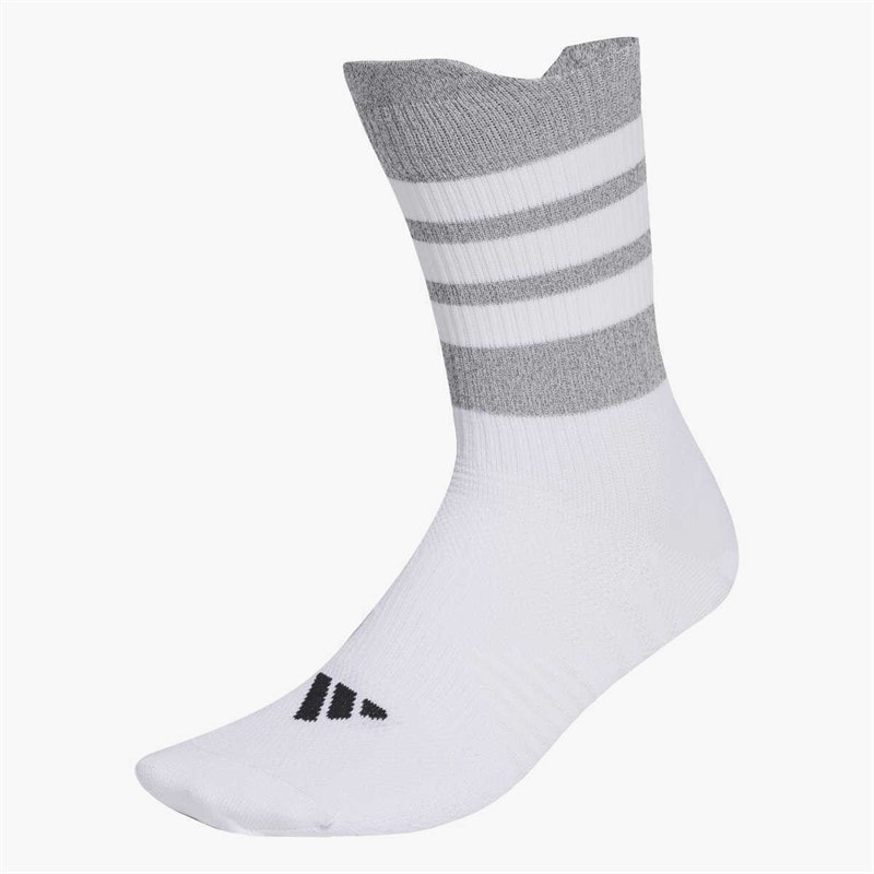 adidas RunX Reflective Running Crew Socks White/Reflective Silver/Black