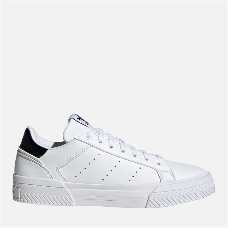 adidas Originals Womens Court Tourino Trainers Cloud White/Cloud White/Core Black