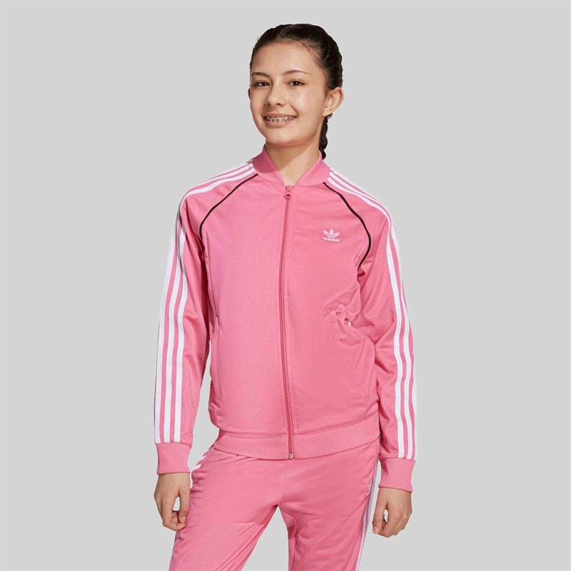 adidas Originals Junior Girls Adicolor Superstar Track Top Pink Fushion