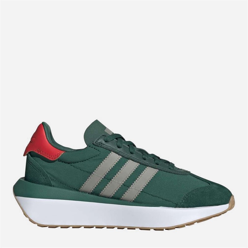 adidas Originals Junior Country XLG Trainers Collegiate Green/Silver Pebble/Bright Red