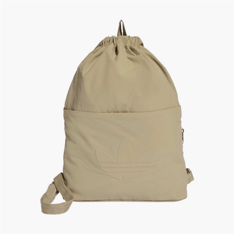 adidas Originals Womens Everyday Icons Drawstring Backpack Stone Khaki