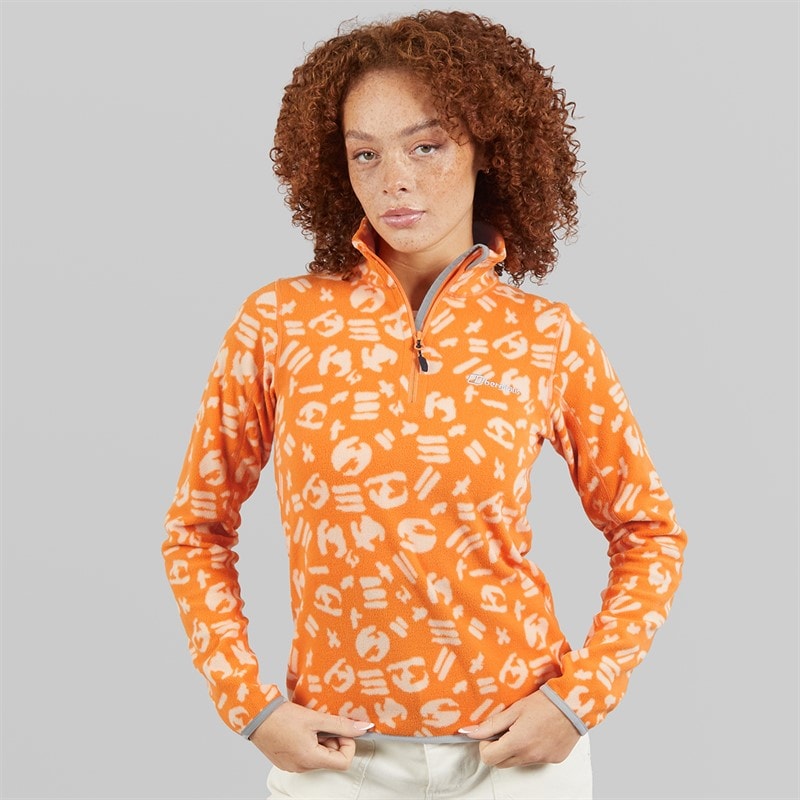 Berghaus Womens Burtoft Half Zip Fleece Jacket Orange/Light Orange