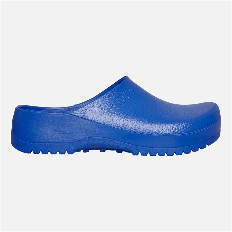 Birkenstock Super Birki PU Fur Lined Clogs Blue