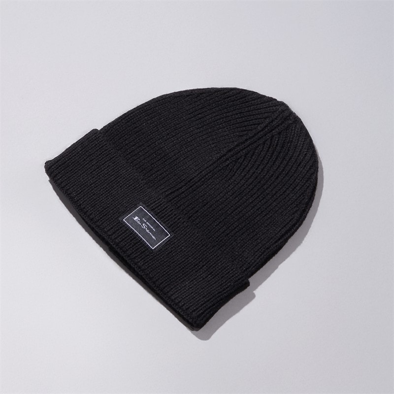 Ben Sherman Mens Chunky Rib Beanie Black