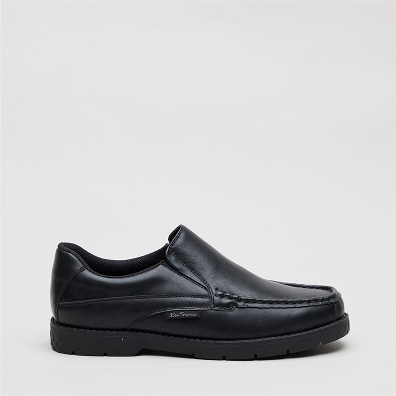 Ben Sherman Junior Boys Strummer Slip On School Shoes Black