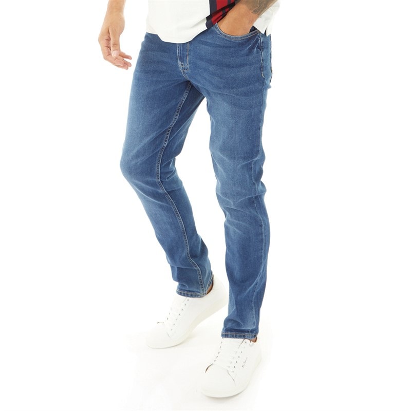 Ben Sherman Mens Slim Fit Jeans Navy Overdye