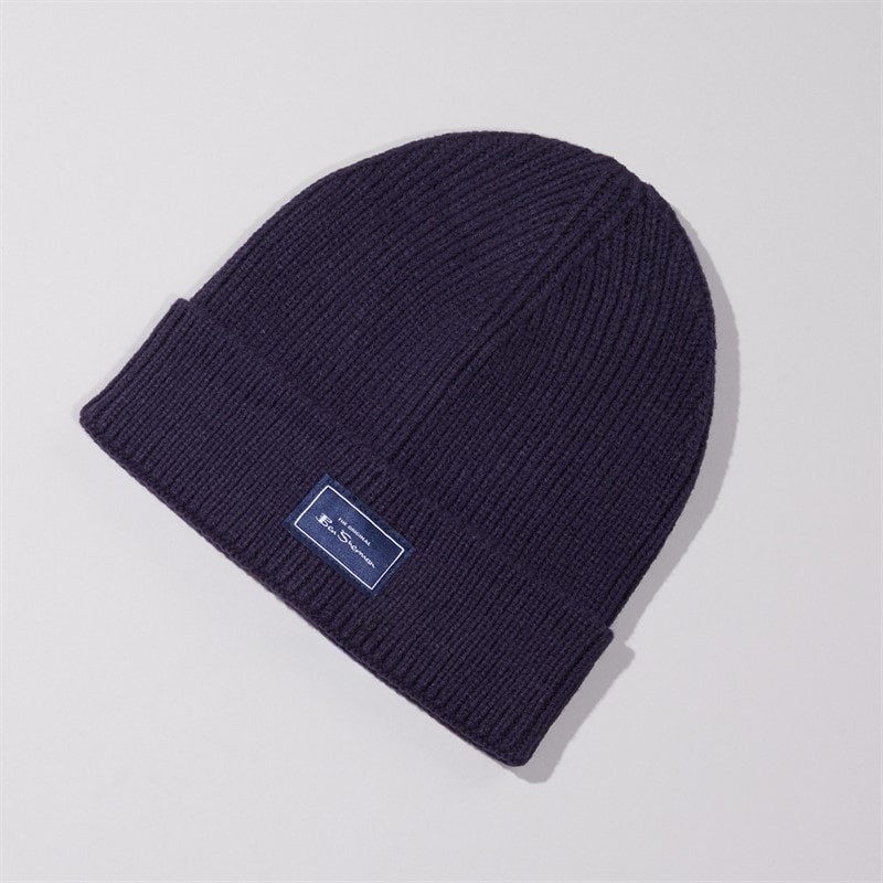 Ben Sherman Mens Chunky Rib Beanie Navy