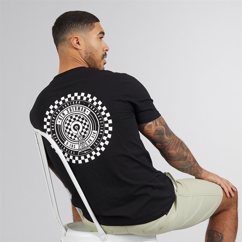 Ben Sherman Mens Radio Vibe T-Shirt Black