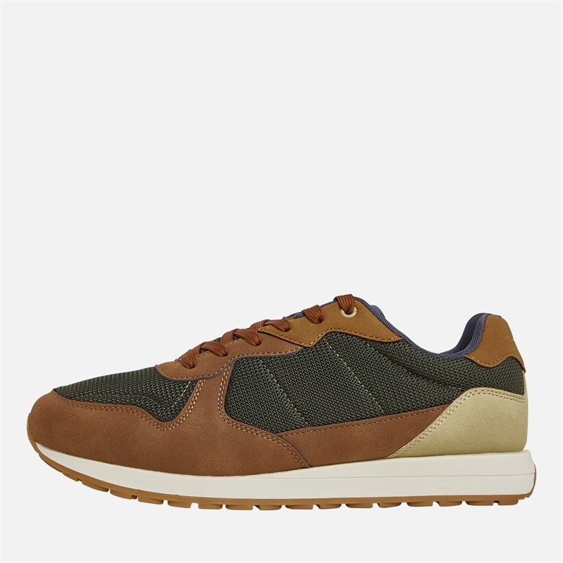 Ben Sherman Mens Cruiser Trainers Green/Brown
