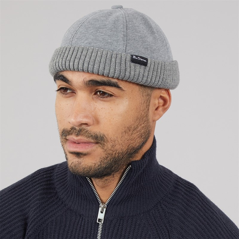 Ben Sherman Mens Brokey Docker Beanie Grey
