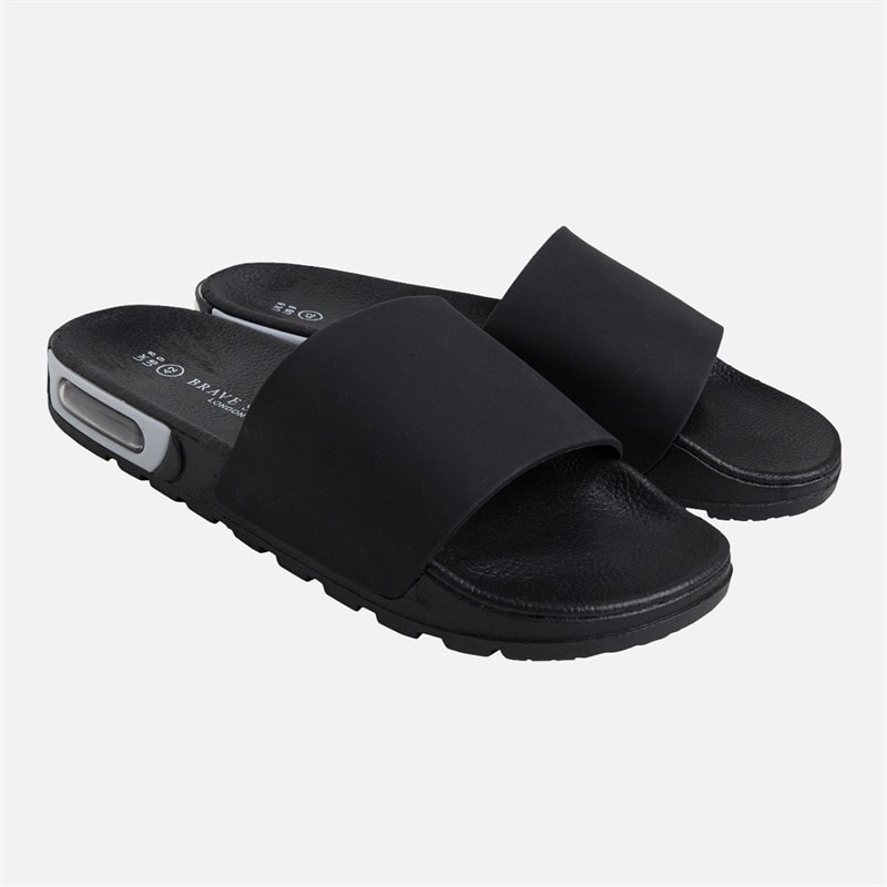 Brave Soul Mens Energy Sliders Black/White