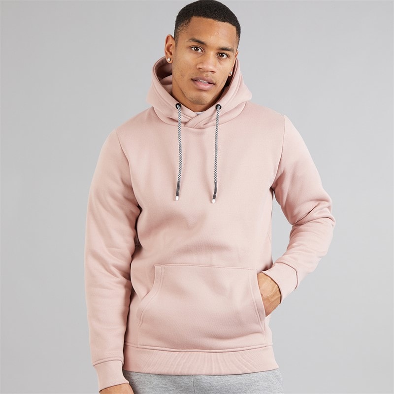 Brave Soul Mens Zoid Hoodie Dusty Pink