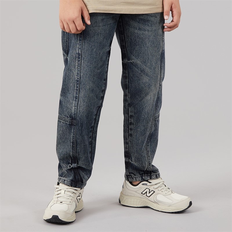 Brave Soul Boys Zion Loose Fit Jeans Mid Blue