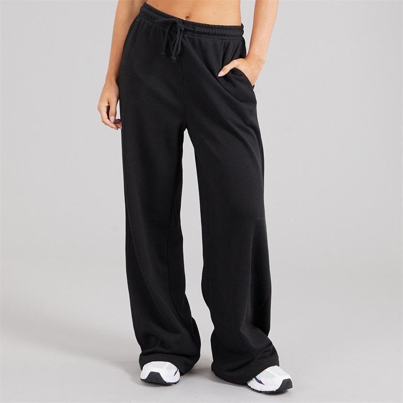 Brave Soul Womens Jemma Wide Leg Joggers Black
