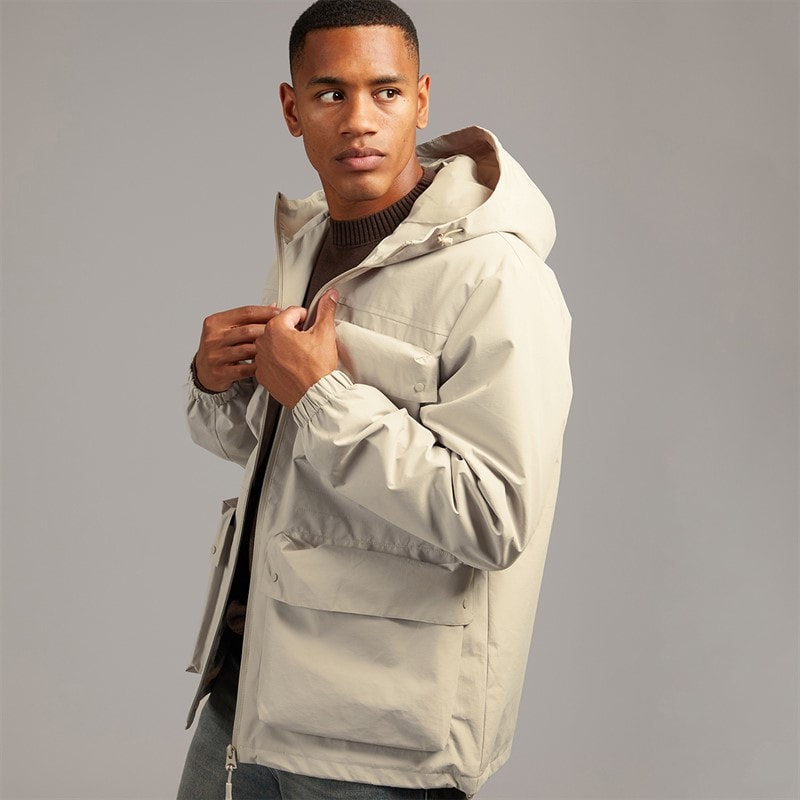 Brave Soul Mens Temara Jacket Stone