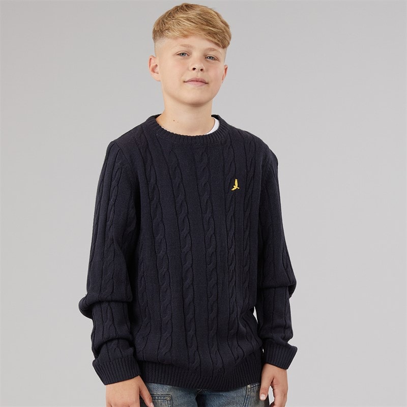 Brave Soul Boys Alliance Crew Neck Jumper French Navy