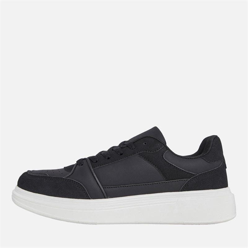 Brave Soul Mens Jax PU Trainers Black