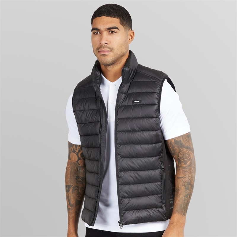Calvin Klein Mens Side Logo Gilet CK Black