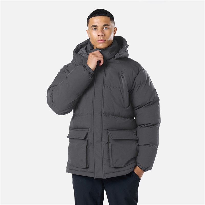 Closure London Mens Expedition Coat Slate Grey