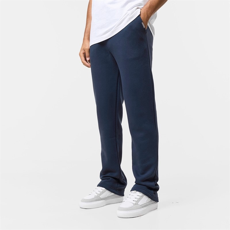 Closure London Mens Relaxed Open Hem Joggers Navy