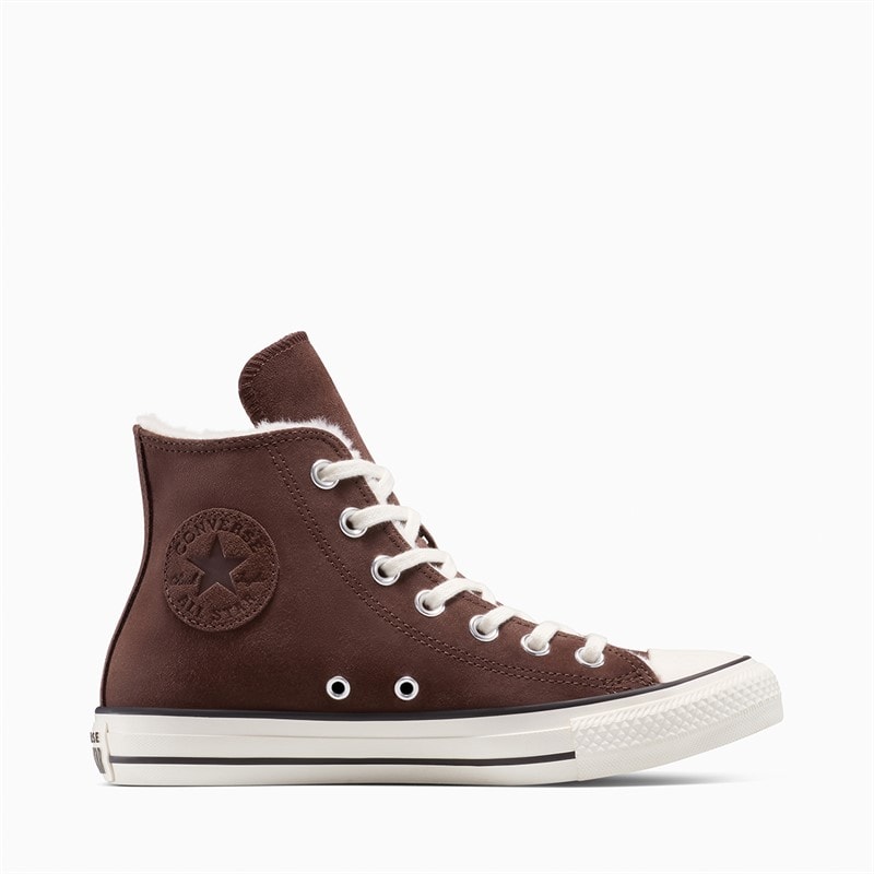 Converse Womens Chuck Taylor All Star Hi Cozy Suede Trainers Totally Fudged/Egret/Black