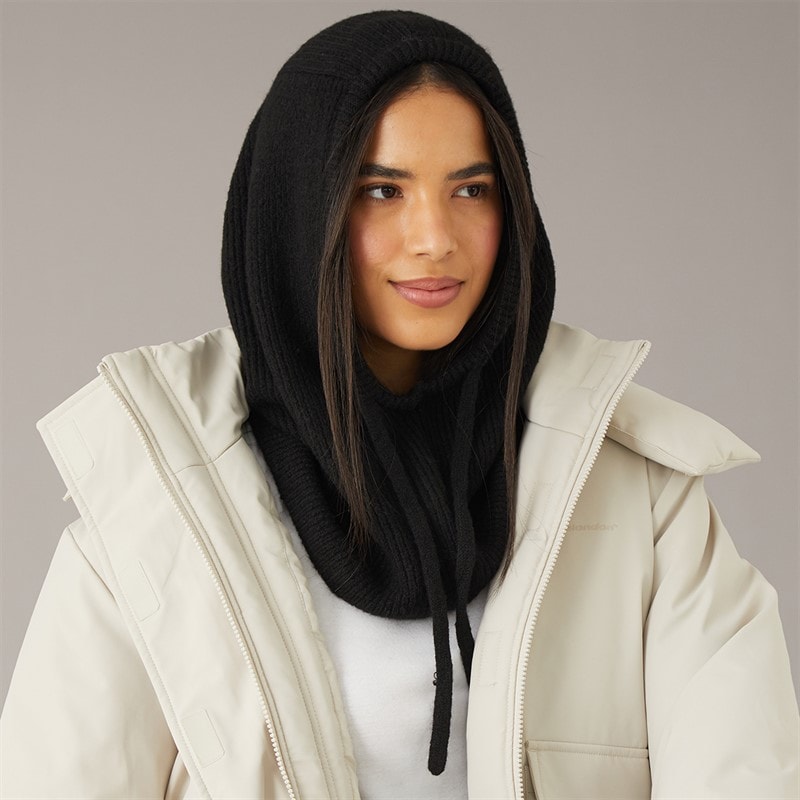 Pieces Womens Olivia Balaclava Snood Black