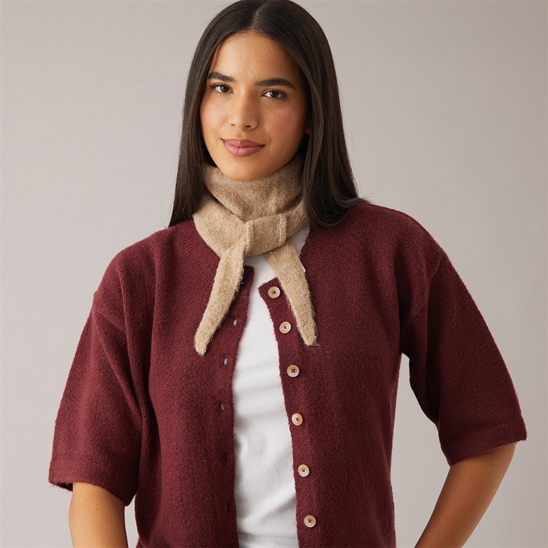 Pieces Womens Olivia Mini Scarf Taupe