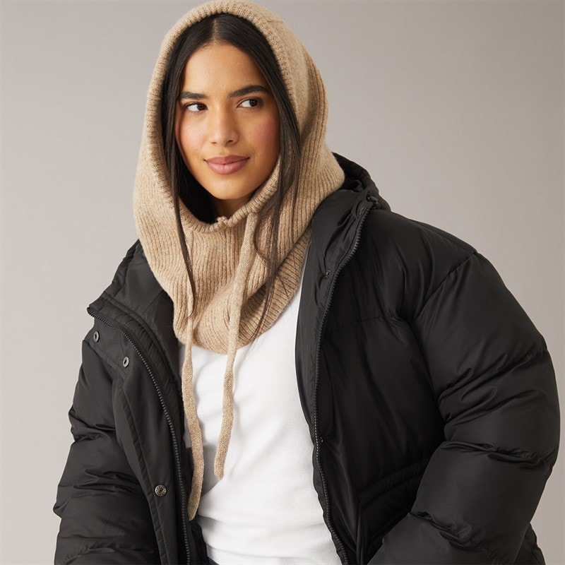 Pieces Womens Olivia Balaclava Snood Taupe