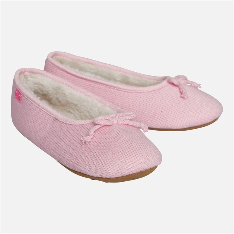 Crew Clothing Womens Soft Ballet Slippers Cameo Pink
