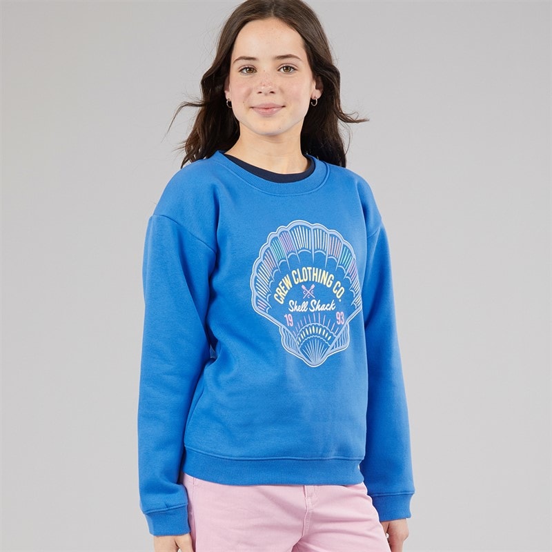 Crew Clothing Girls Sweatshirt Blue