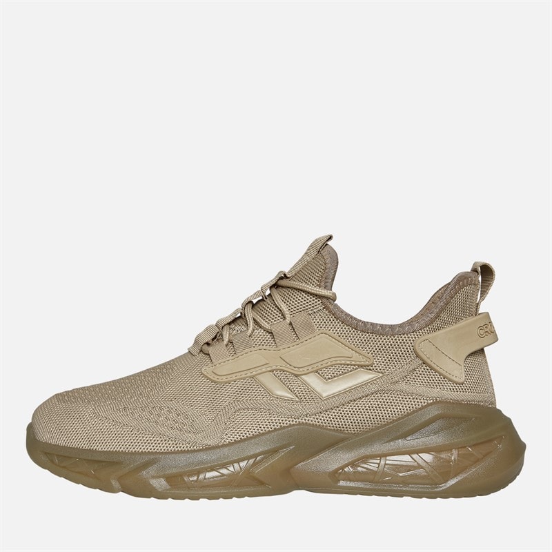 Crosshatch Mens Nantycaws Trainers Stone