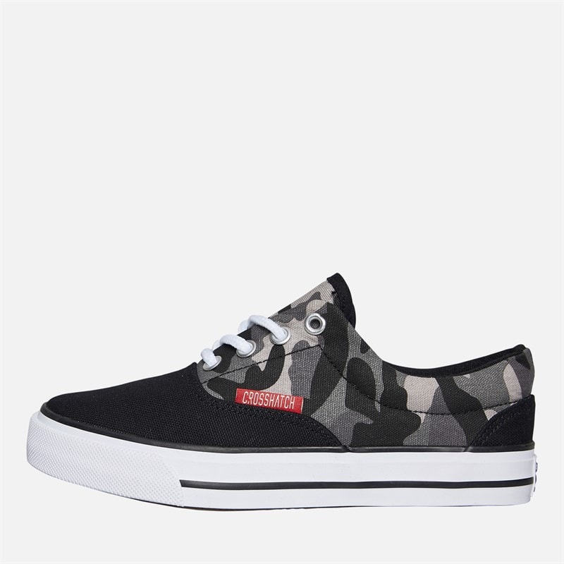 Crosshatch Junior Boys Skywalk Canvas Pumps Black Camo