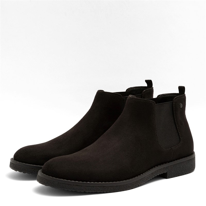 Deakins Mens Oakwood Chelsea Boots Black Suede