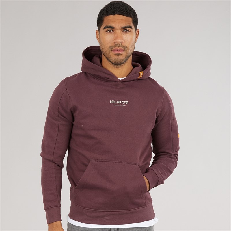 Duck and Cover Mens Brammers Hoodie Raisin