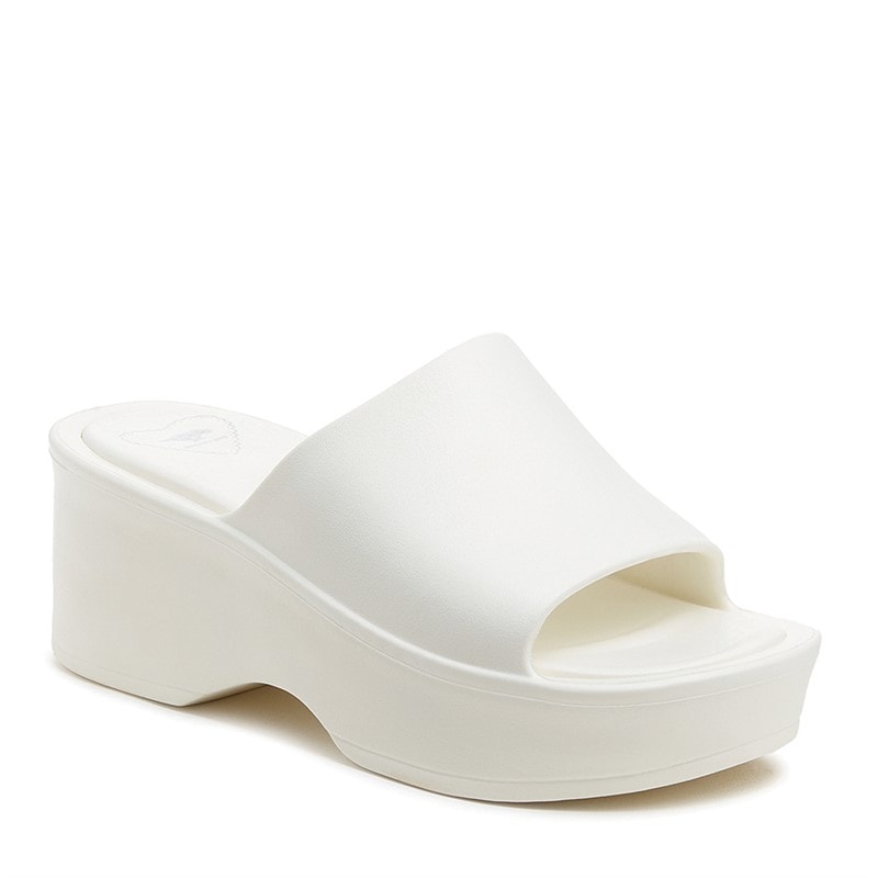 Rocket Dog Womens Petal Blown EVA Platform Sliders Off White