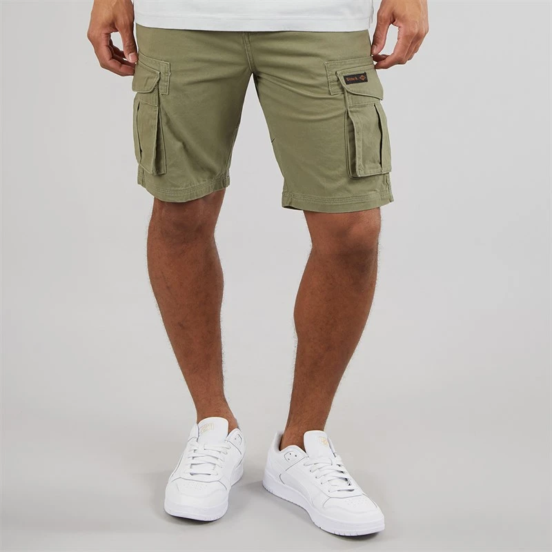 Bench Mens Noahs Cargo Shorts Light Khaki