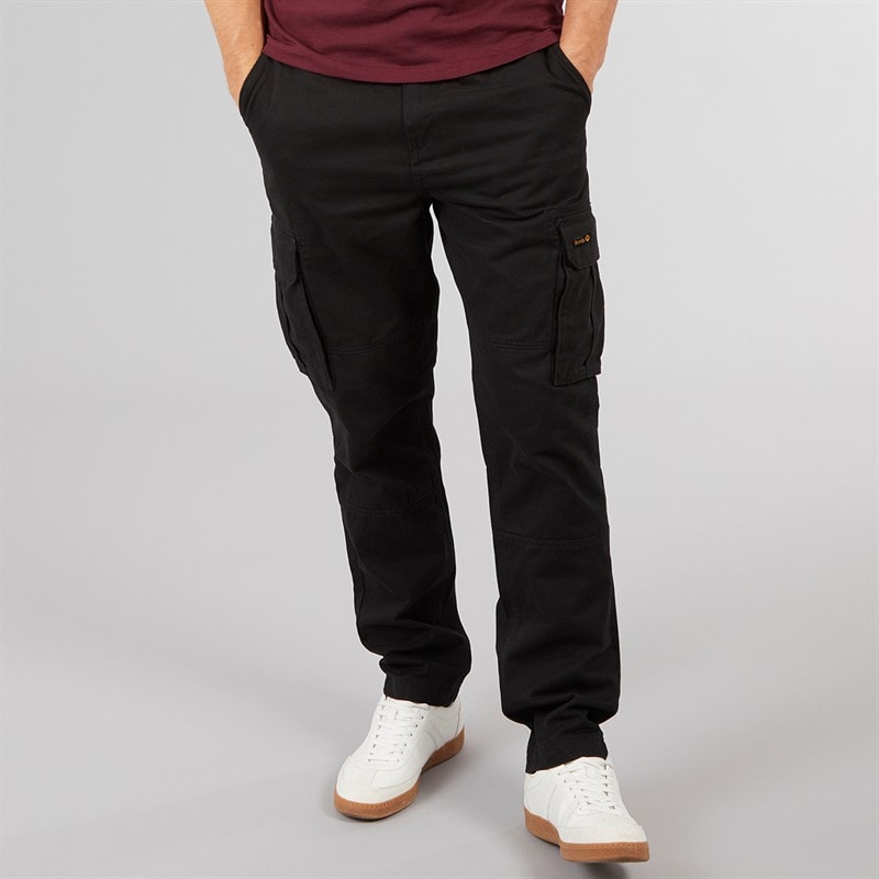 Bench Mens Sergei Twill Cargo Pants Black