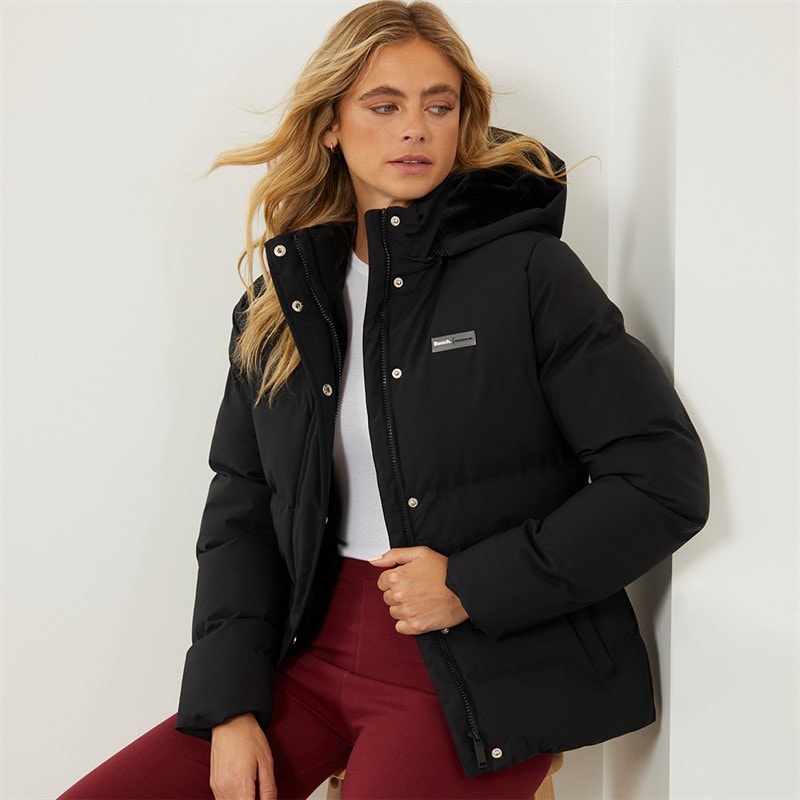 Bench Womens Atha Short Puffer Jacket Black