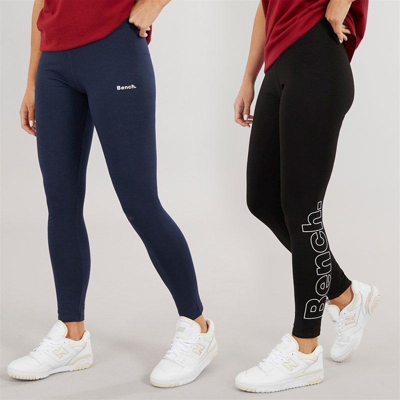 Bench Womens Two Pack Leggings Black/Navy