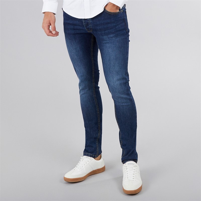 Bench Mens Ralemo Skinny Jeans Darkwash