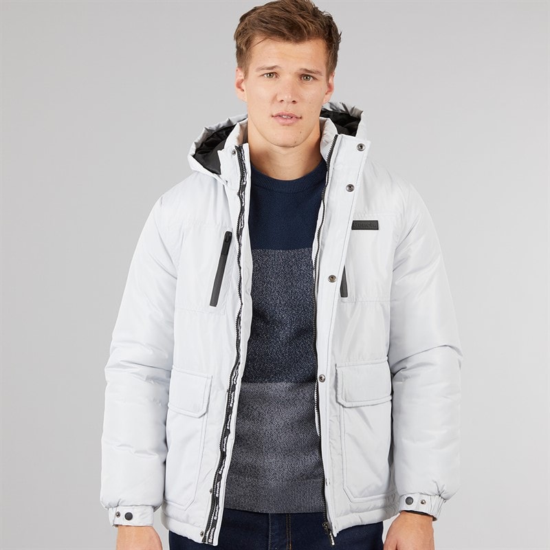 Bench Mens Loderi Padded Jacket Light Grey