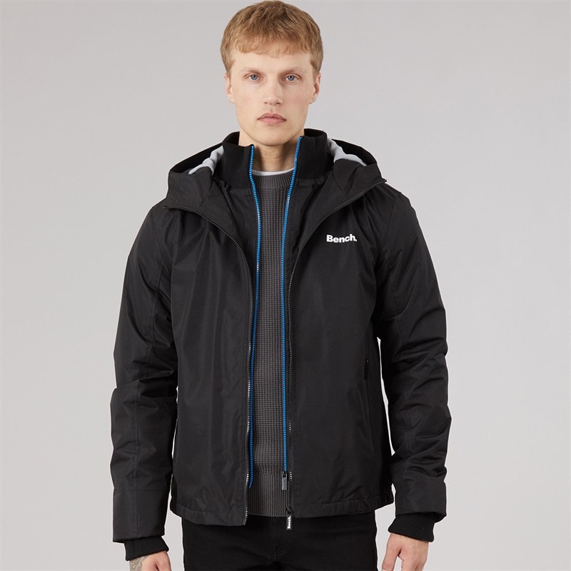 Bench Mens Hawn Hooded Coat Black