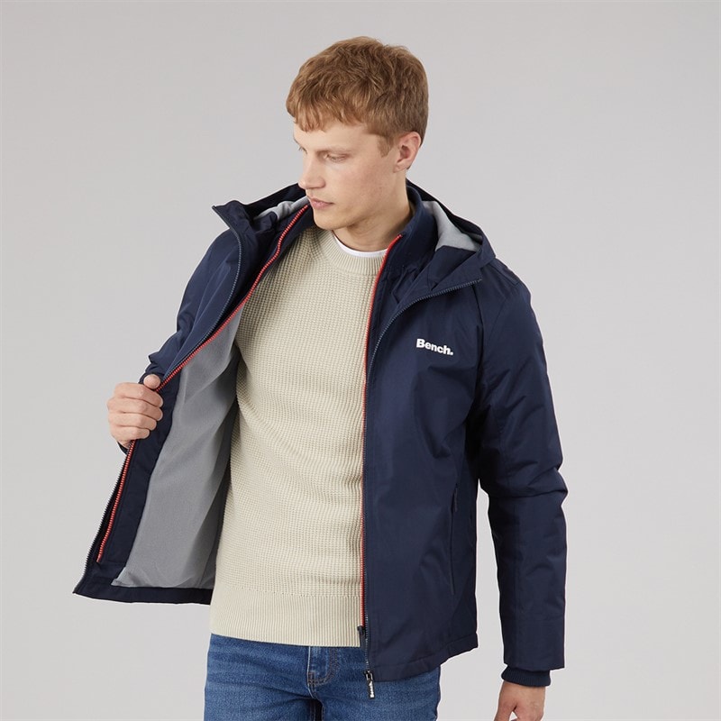 Bench Mens Hawn Hooded Coat Navy