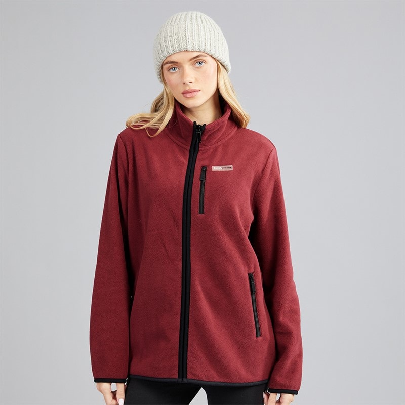 Bench Womens Iren Zip Thru Fleece Cordovan