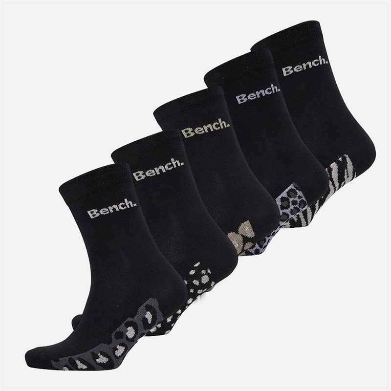 Bench Womens Jennih Five Pack Socks Black